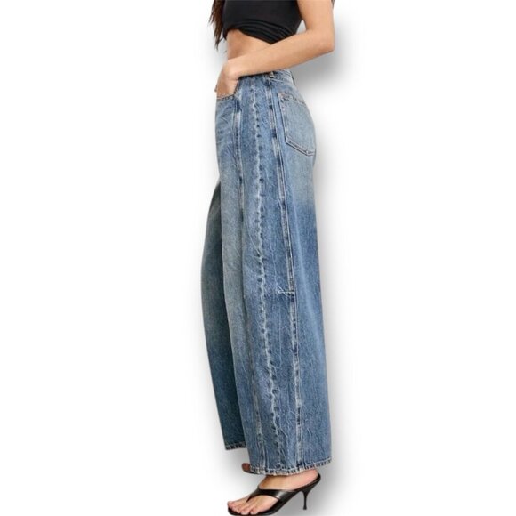 NWT Good American Extreme Barrel Jeans Size 8/29 Indigo $179 Wide-Leg Normcore - Picture 3 of 16